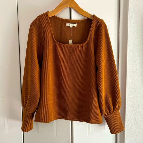 Sweaters - NWT Madewell square neck sweater sz. small cinnamon